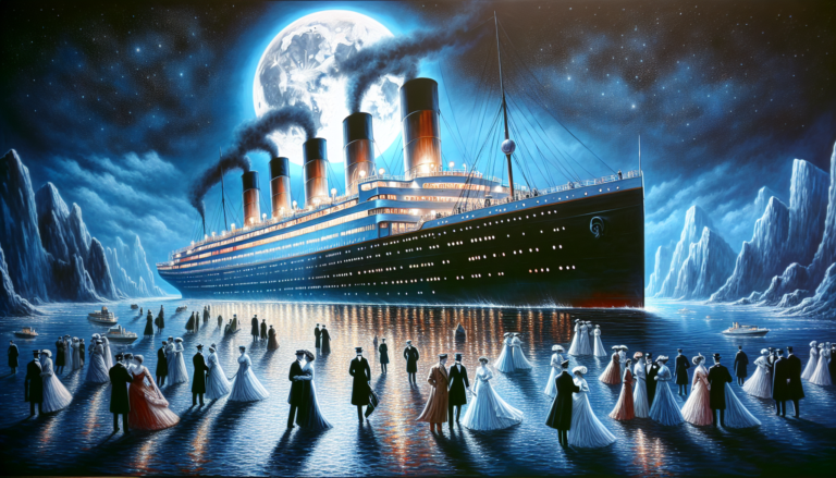 Le Titanic sous une nuit lunaire